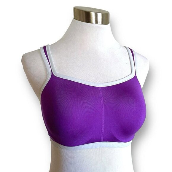 Natori 32C Yogi Underwire Sports Bra Purple 731050 Moisture Wicking High Impact - Picture 3 of 8